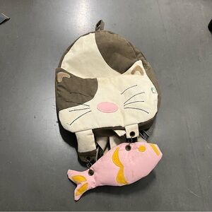Cat and fish backpack